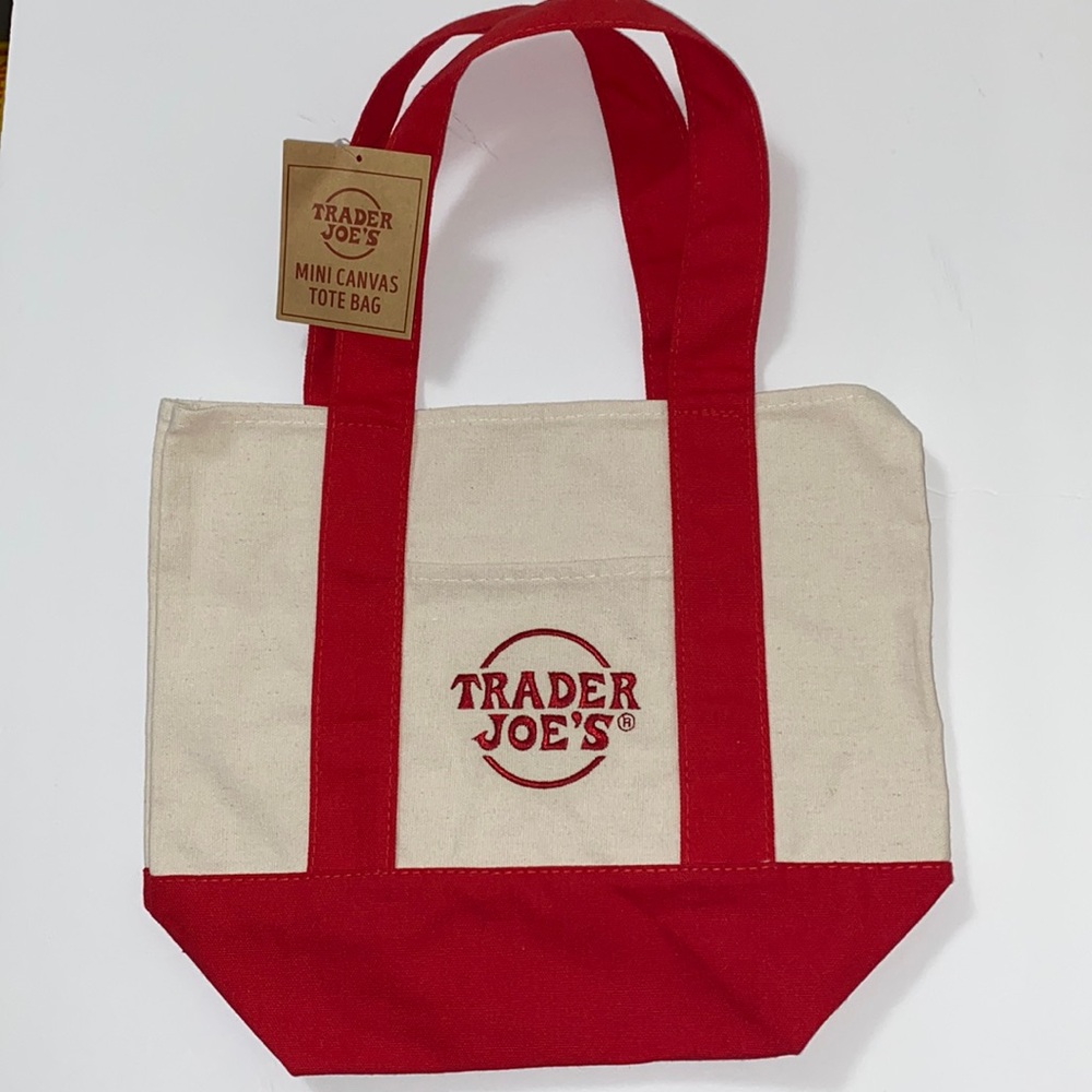 NWT Trader Joe’s MINI Red Canvas Tote